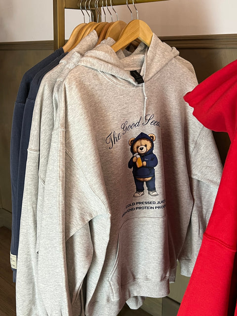 Grey Teddy Bear Hoodie