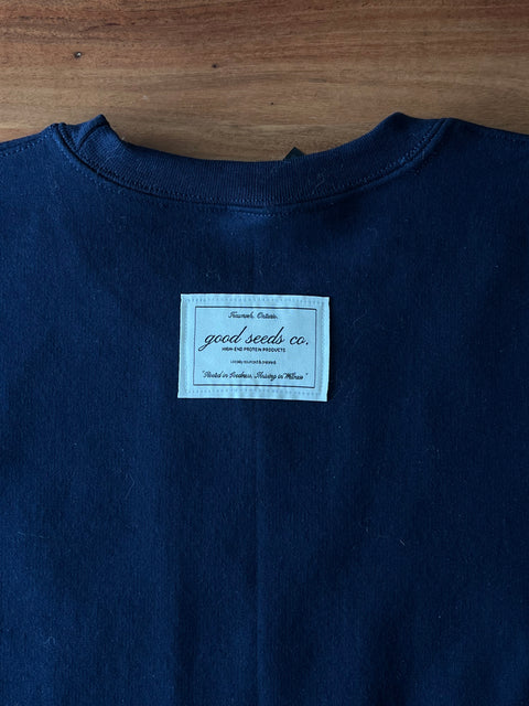 Embroidered Have a Good Day Crewneck in Navy